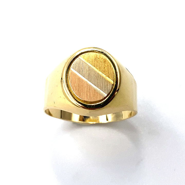 anello in oro 3 colori da uomo siciliano gioielli