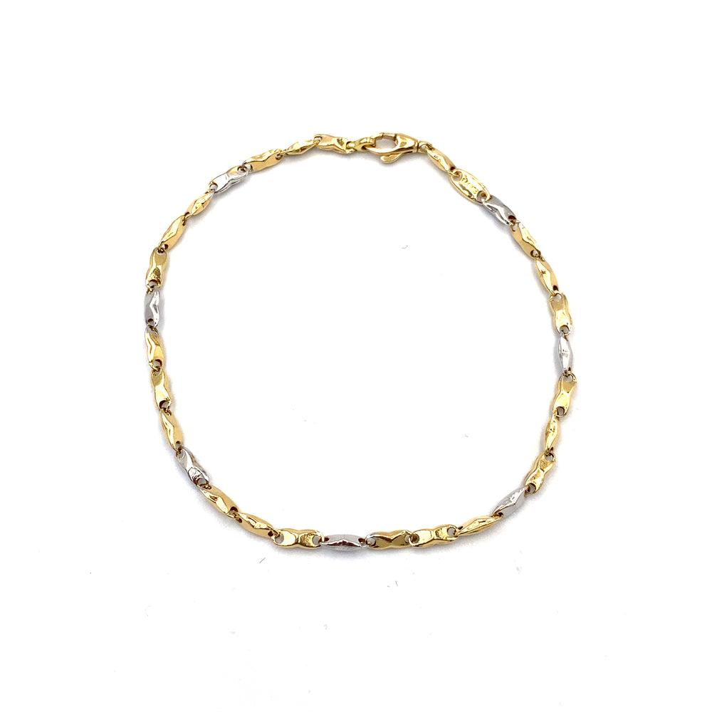 bracciale in oro bicolore siciliano gioielli 
