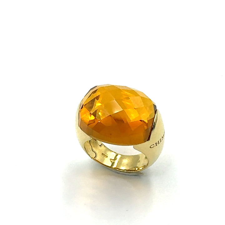 Anello Chimento Topazio Giallo