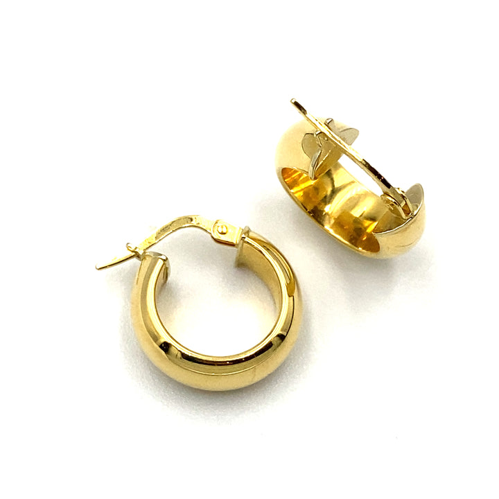 orecchini a cerchio in oro unoaerre - siciliano gioielli