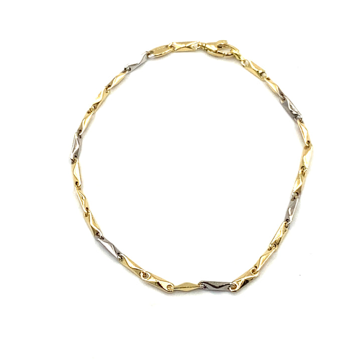 bracciale oro bicolore siciliano gioielli