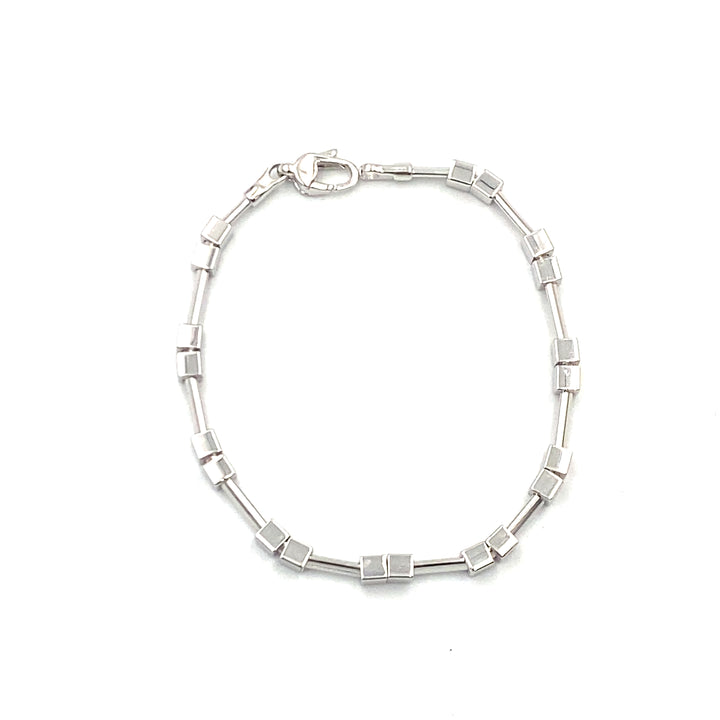 bracciale in oro bianco siciliano gioielli