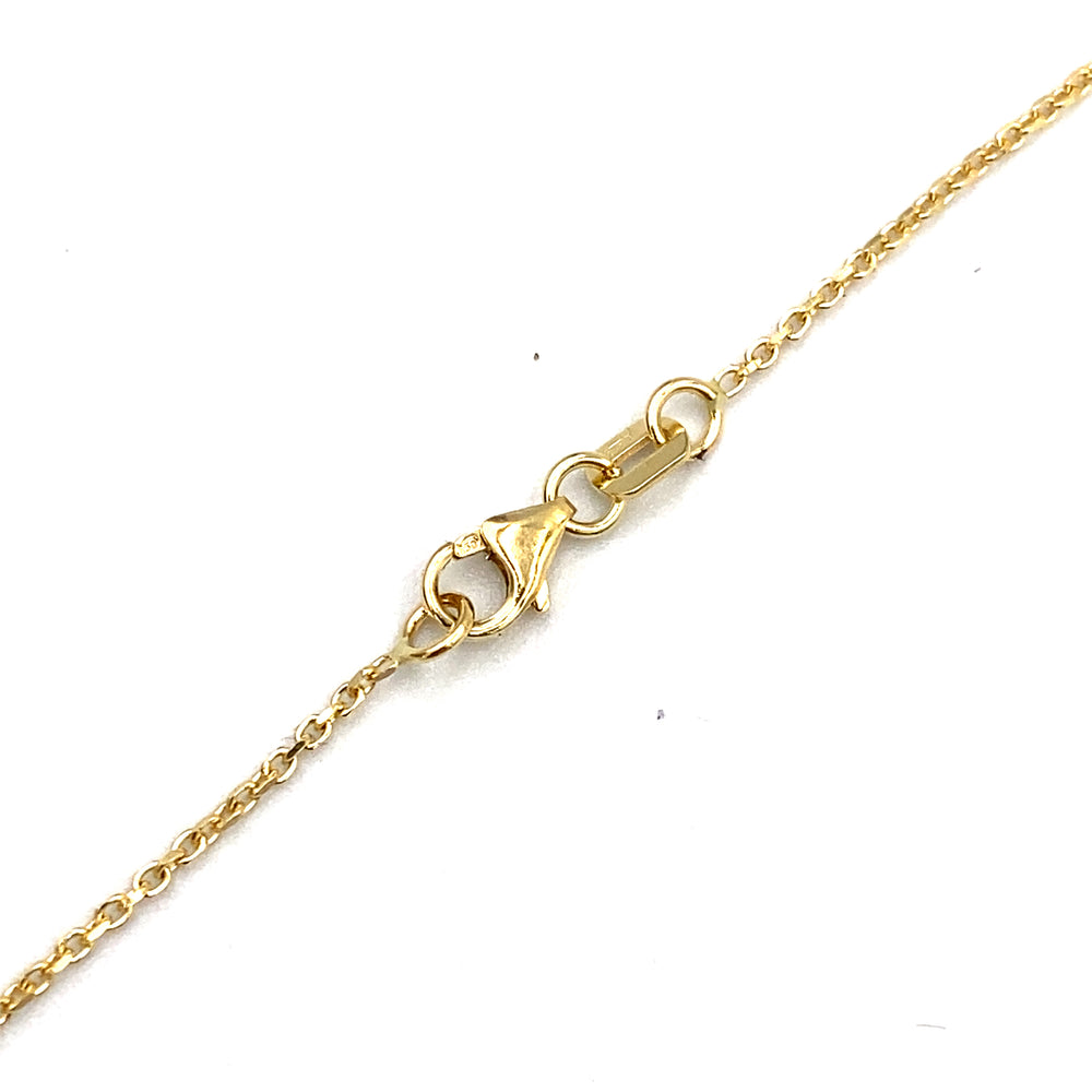 collana in oro bicolore con palline a forma di v siciliano gioielli