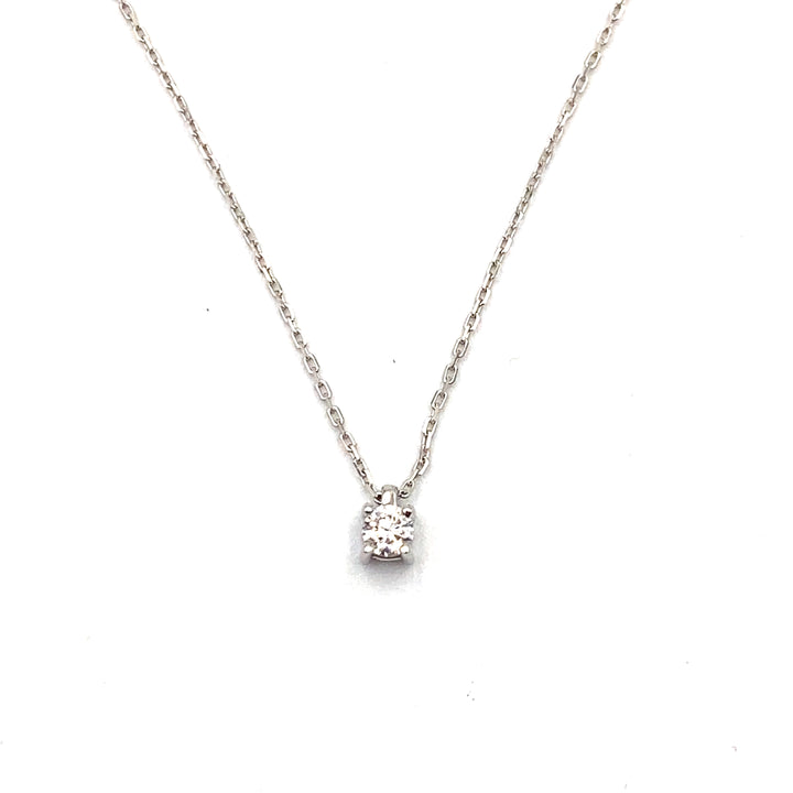 collana con pendente chimento  oro bianco  e diamanti  - siciliano  gioielli 