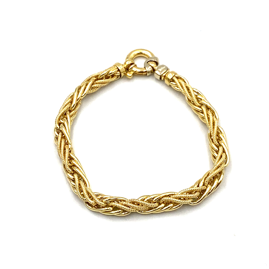 bracciale torchino oro giallo siciliano gioielli