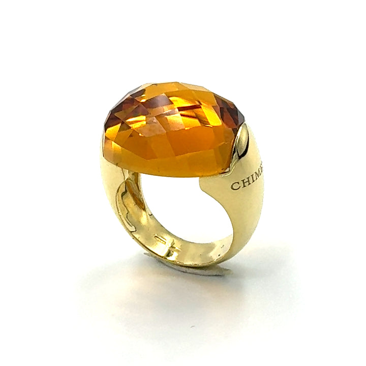 Anello Chimento Topazio Giallo