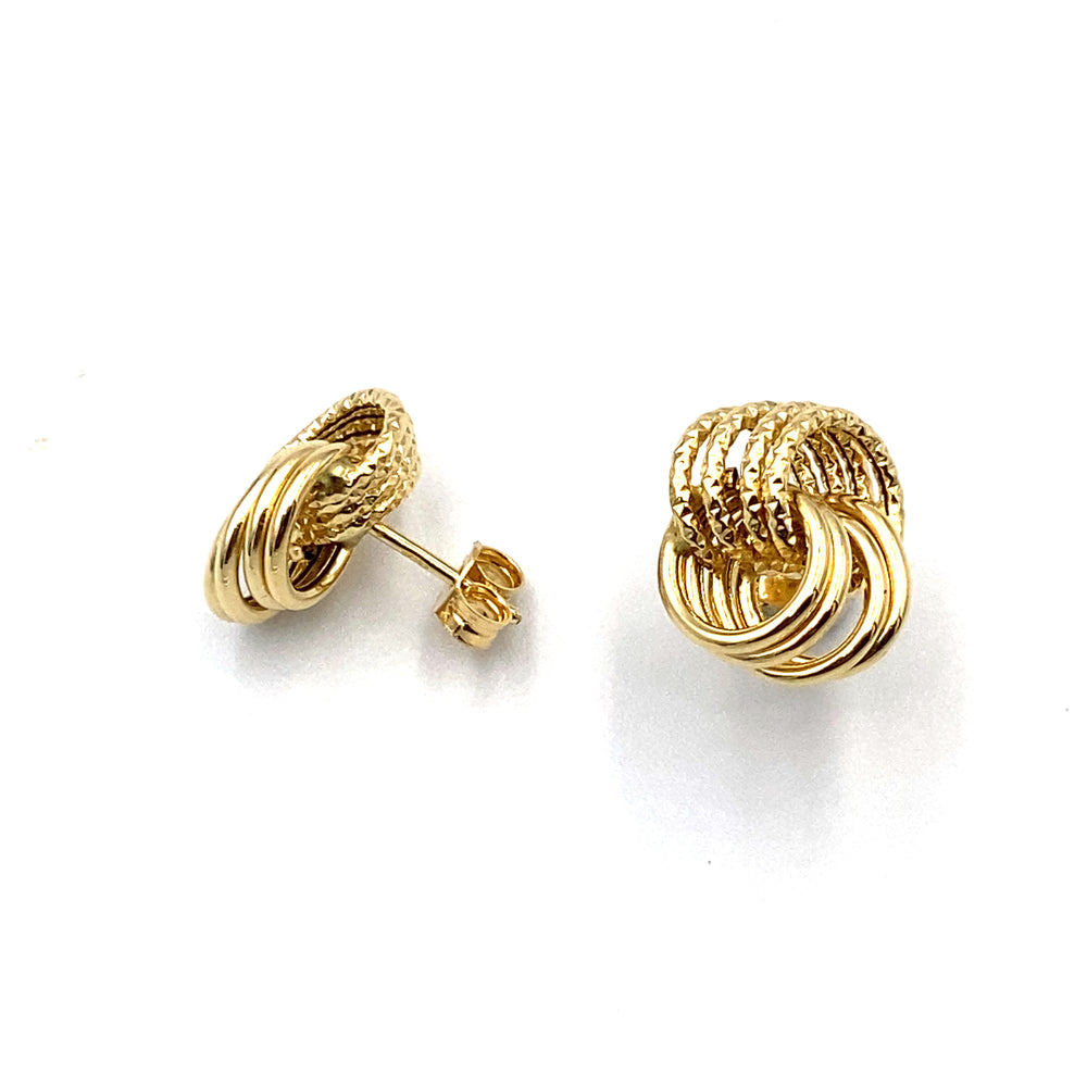 orecchini  in oro giallo a nodo siciliano gioielli 