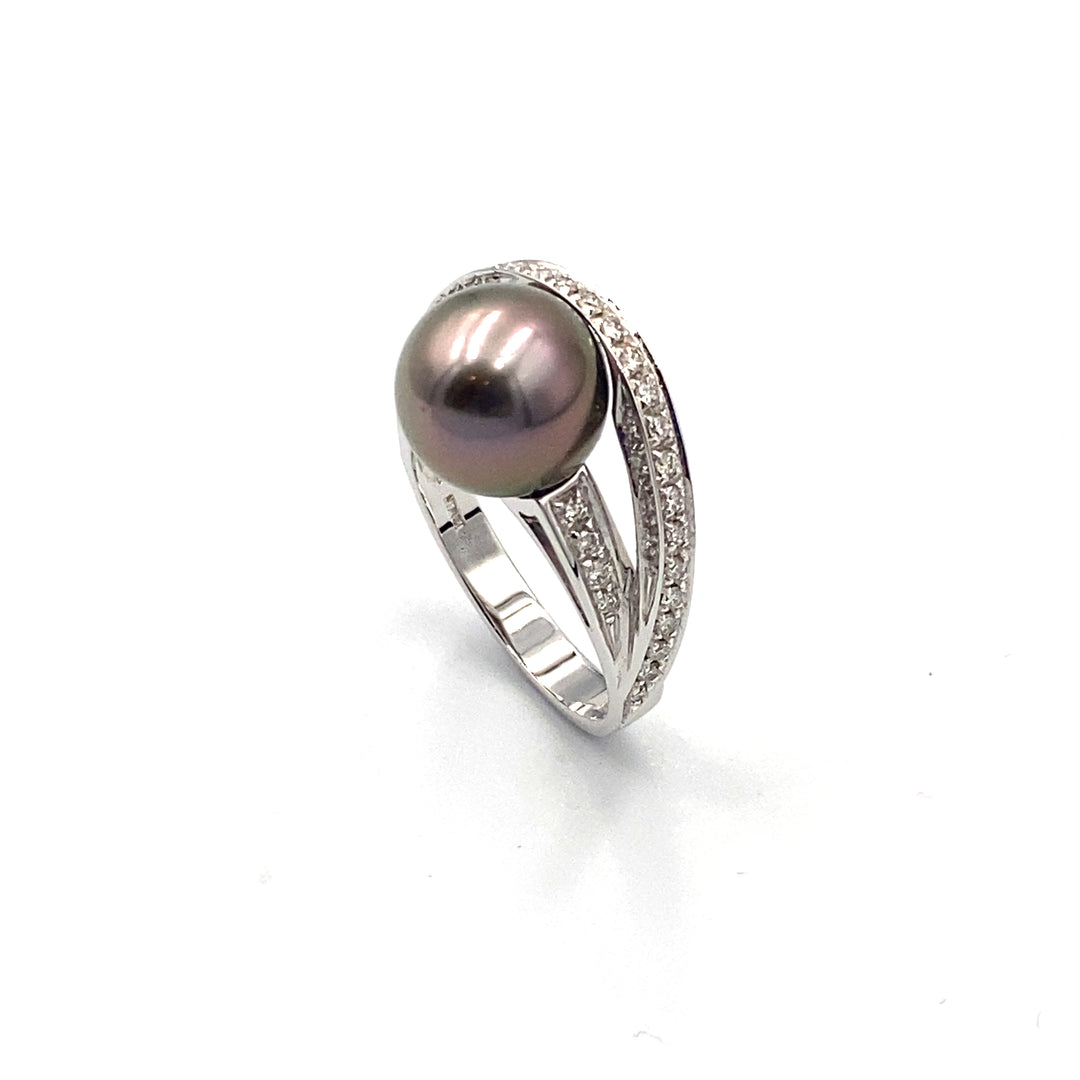 Nimei Gray Pearl Ring