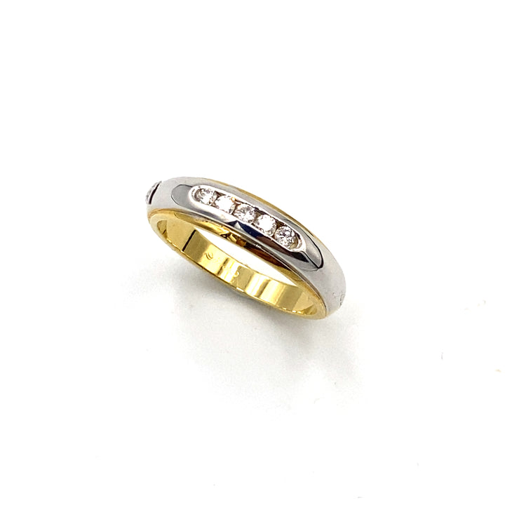anello le duchesse oro bicolore e diamanti - siciliano gioielli