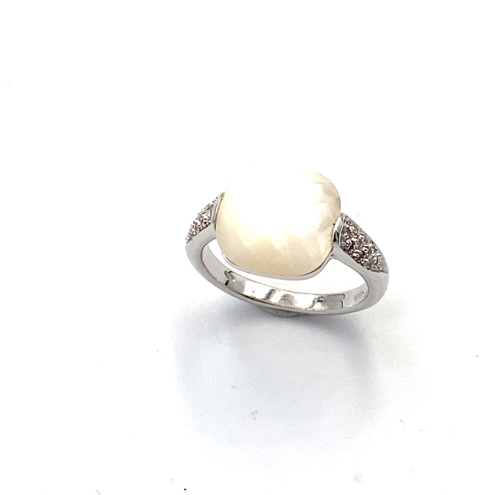 Anello Madreperla Oro Bianco