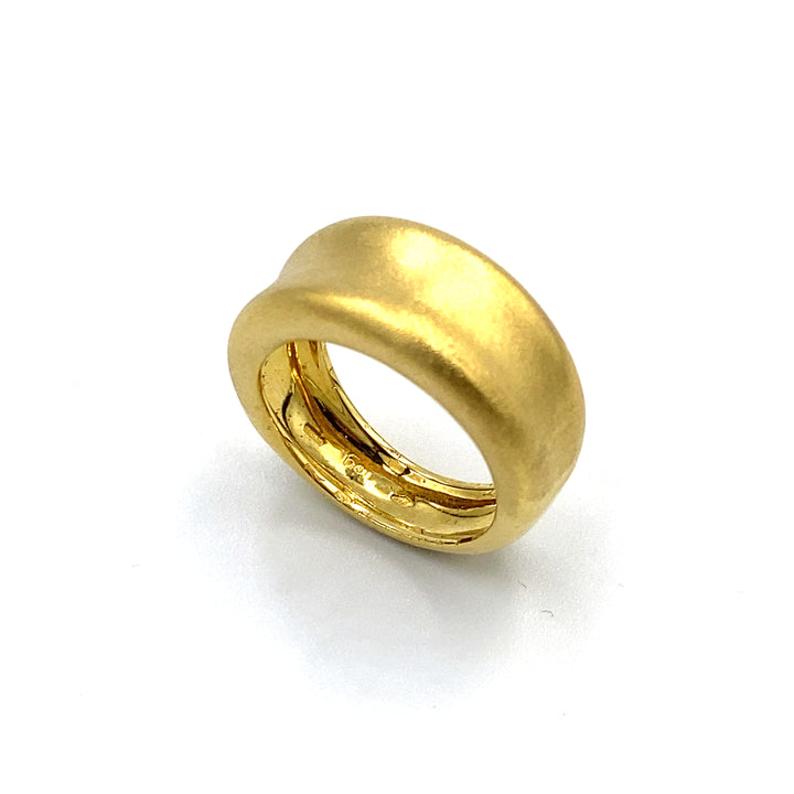 Anello Fascia Satinato Oro Giallo