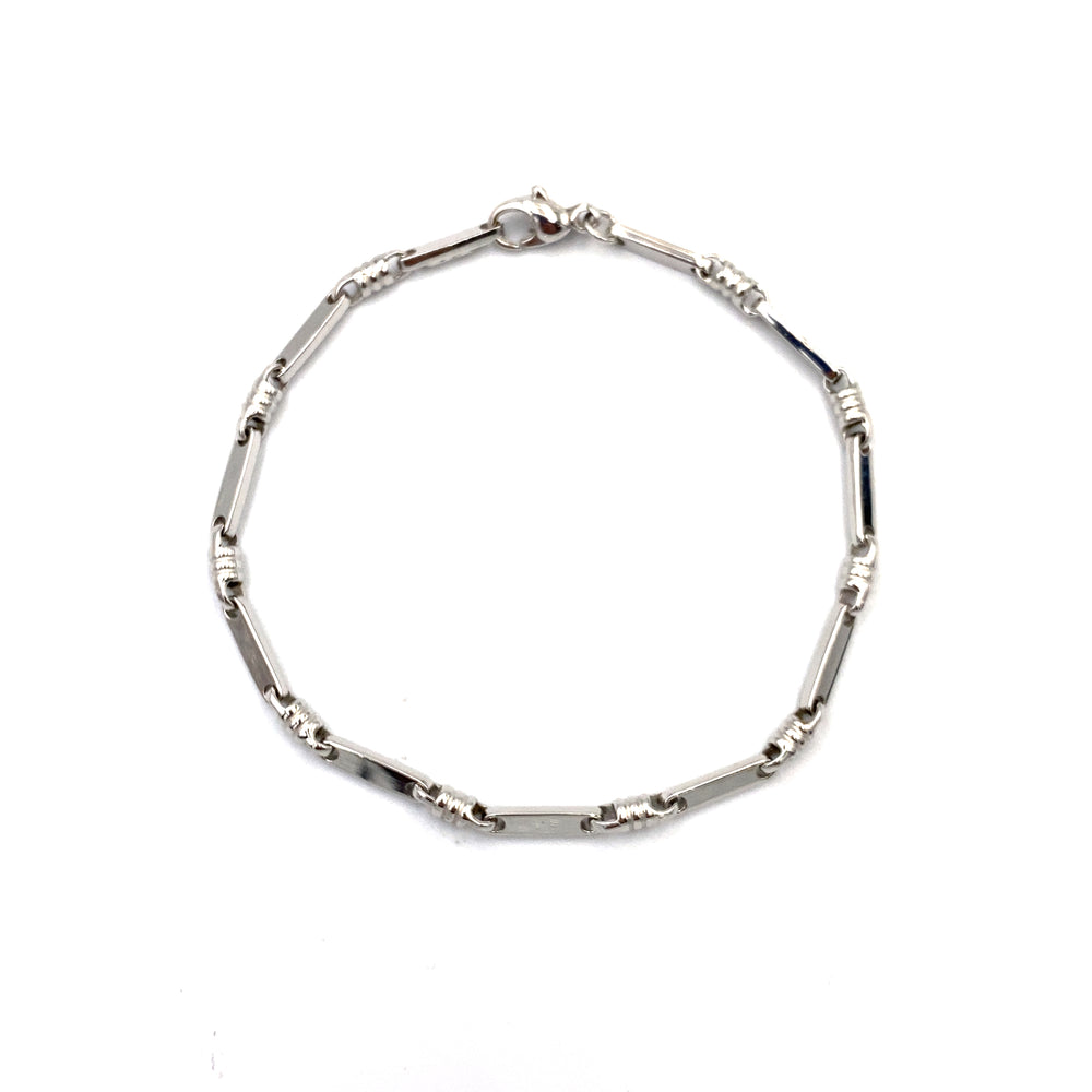 bracciale unisex in oro bianco siciliano gioielli