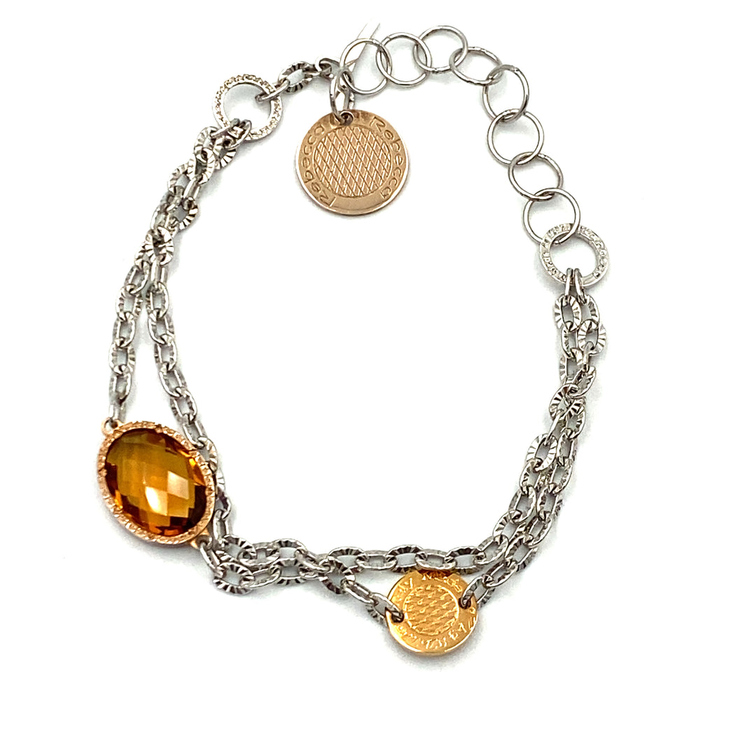 Rebecca Yellow Topaz Bracelet