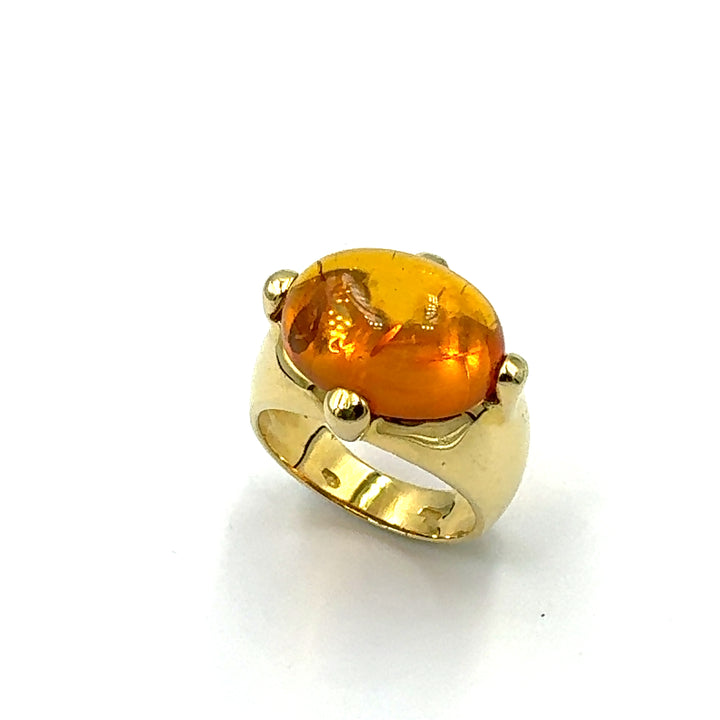 Anello Oro Ambra