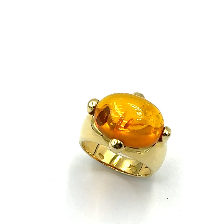 Anello Oro Ambra