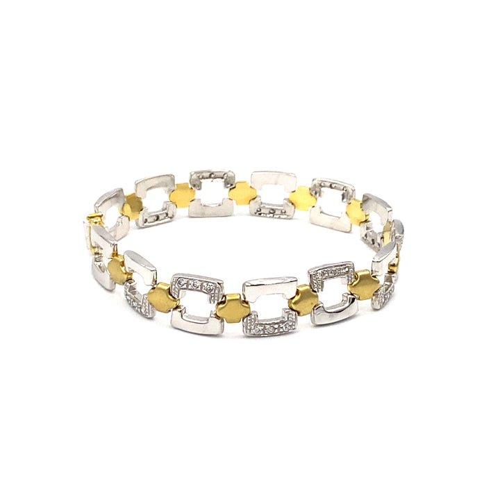 bracciale oro bicolore siciliano gioielli