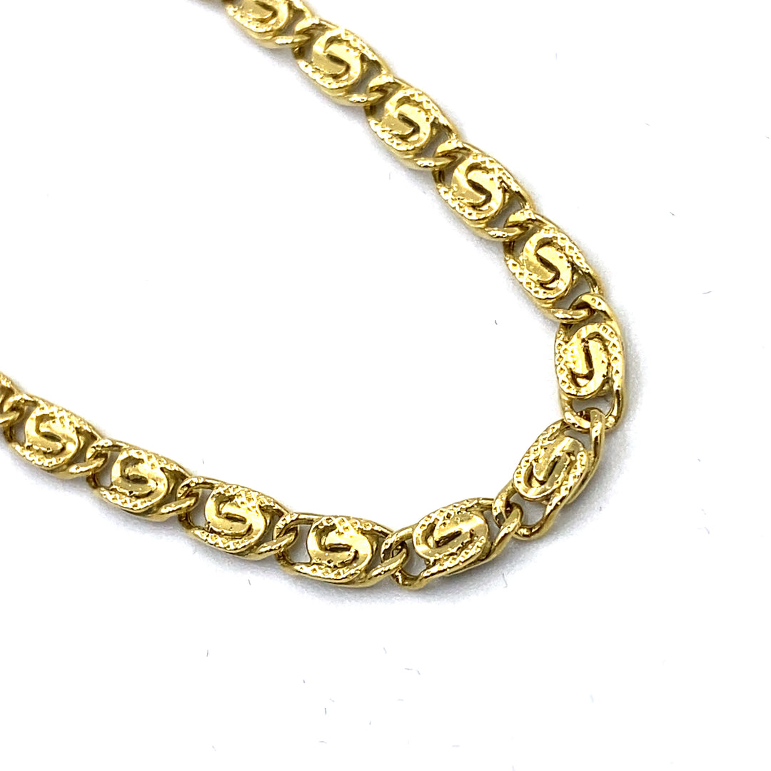 bracciale in oro giallo unisex siciliano gioielli