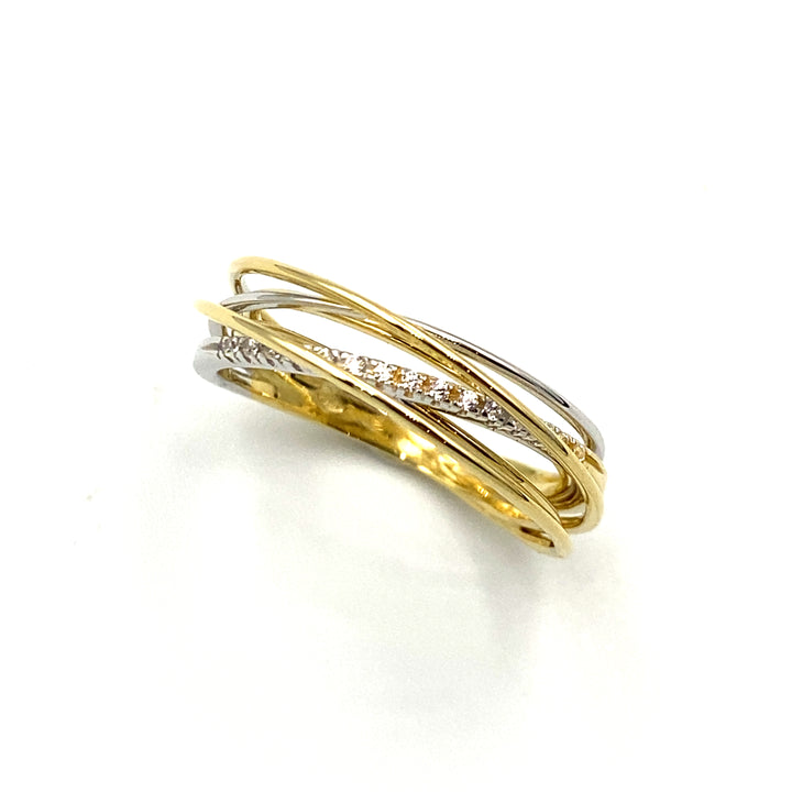 Anello Fascia Oro Bicolore