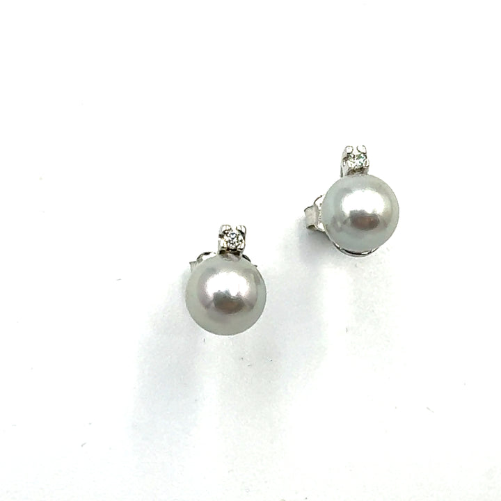 Nimei PPDG775M-W4 White Gold Earrings