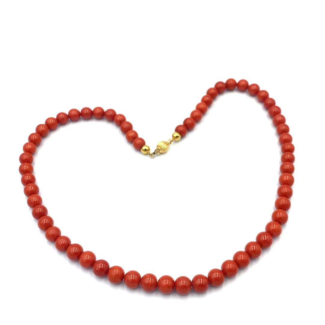 Coral Multistrand Necklace