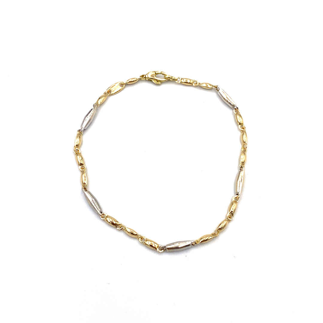 bracciale oro bicolore siciliano gioielli