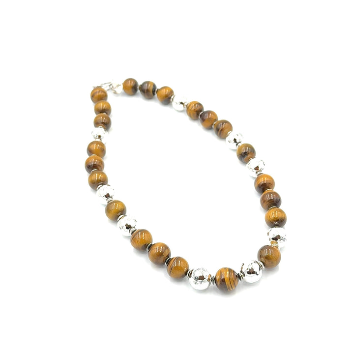 Collana Occhio di Tigre  e Argento