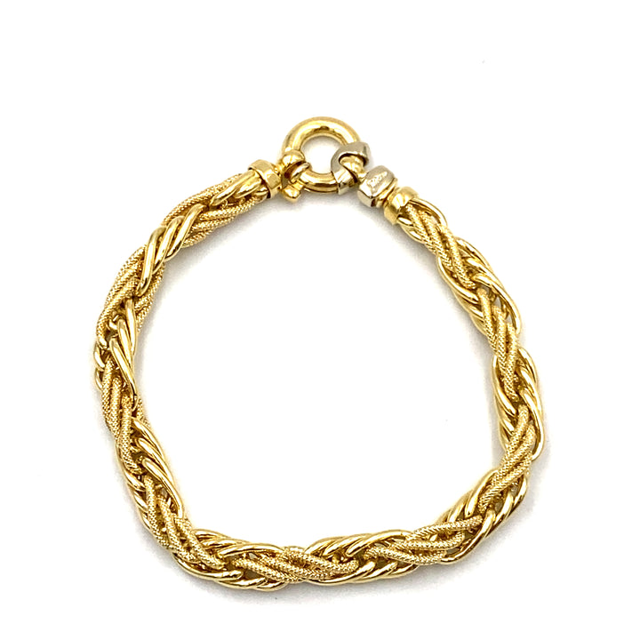 bracciale torchino oro giallo  siciliano gioielli 