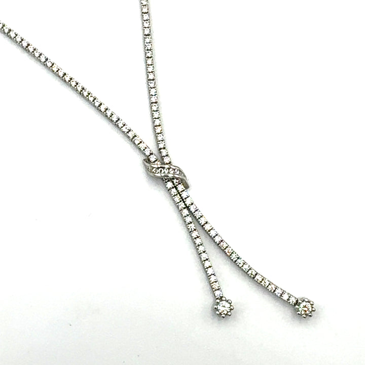 White Gold Tennis Necklace