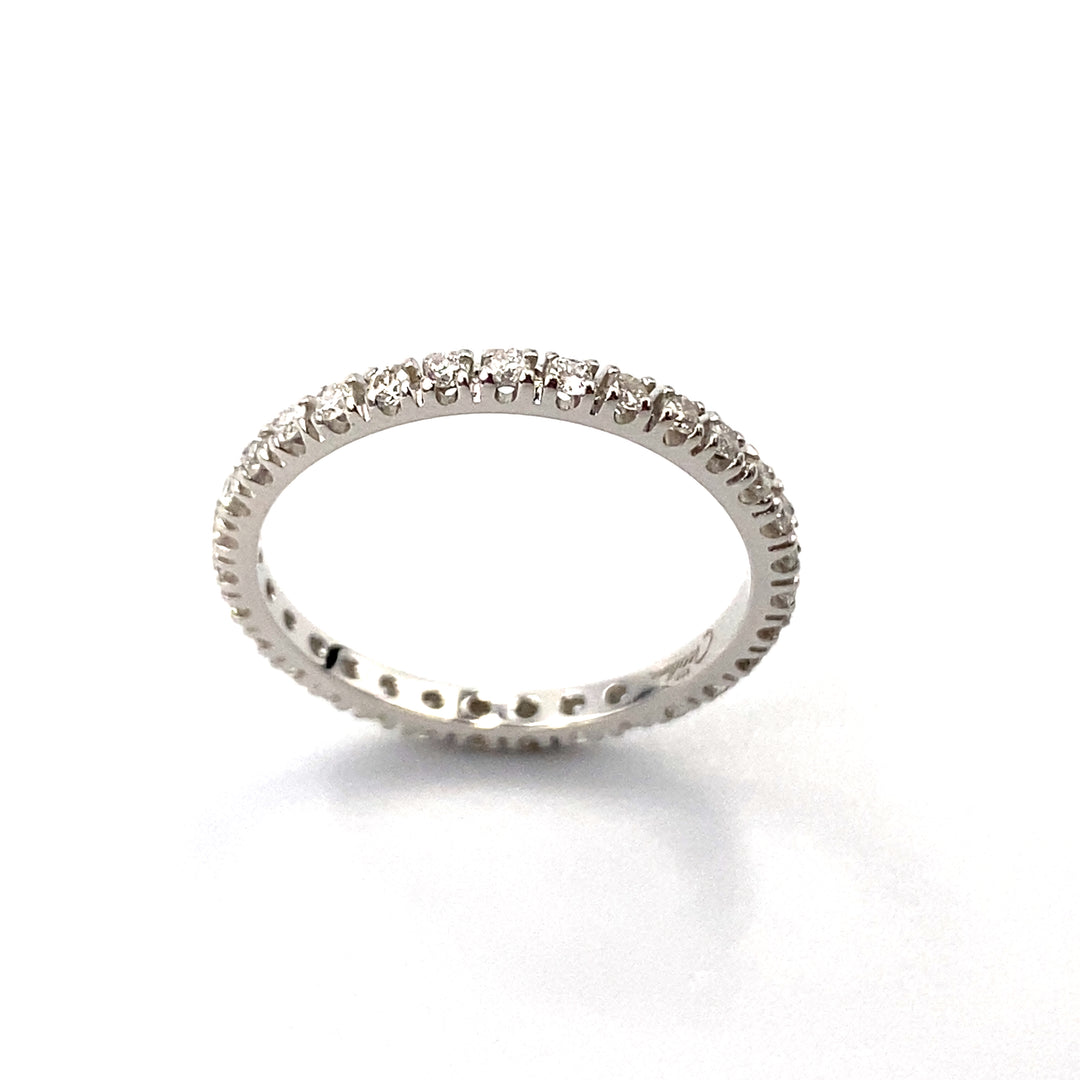 anello miluna oro bianco  e diamanti - siciliano gioielli 