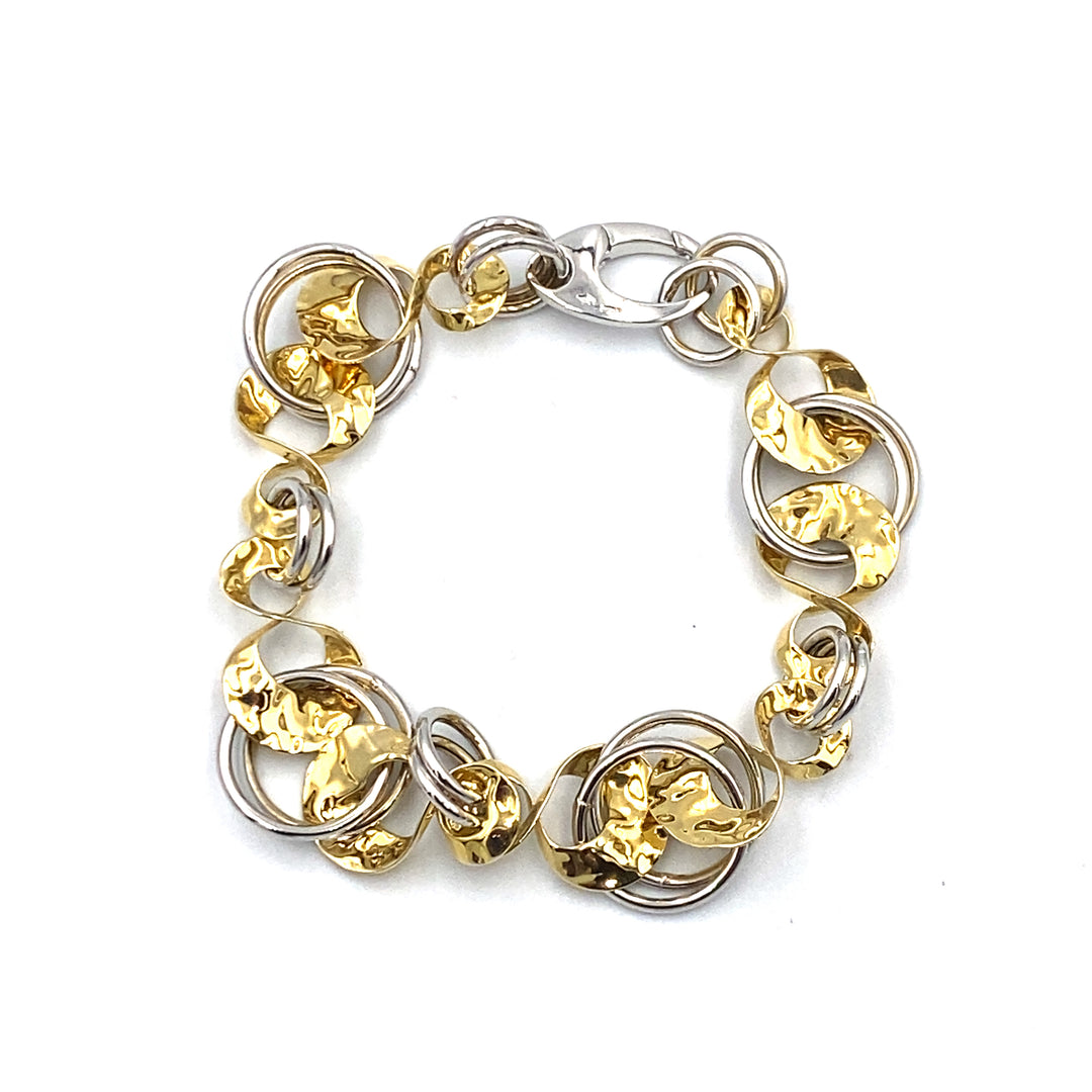 bracciale oro bicolore siciliano gioielli 