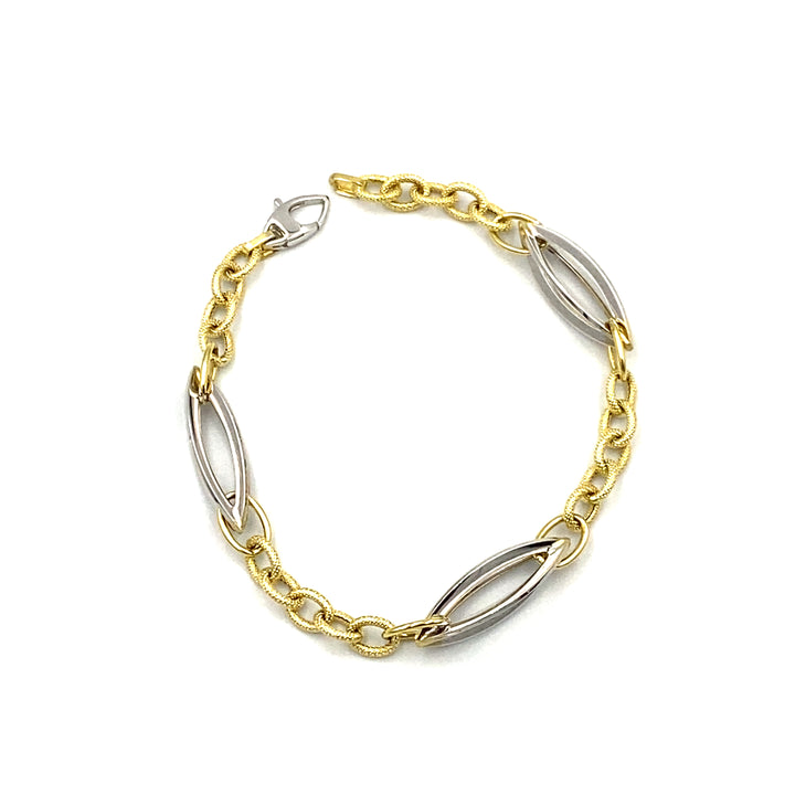 bracciale oro bicolore siciliano gioielli