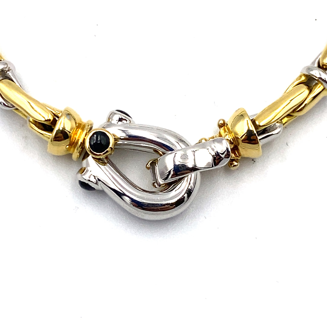 bracciale in oro bicolore siciliano gioielli