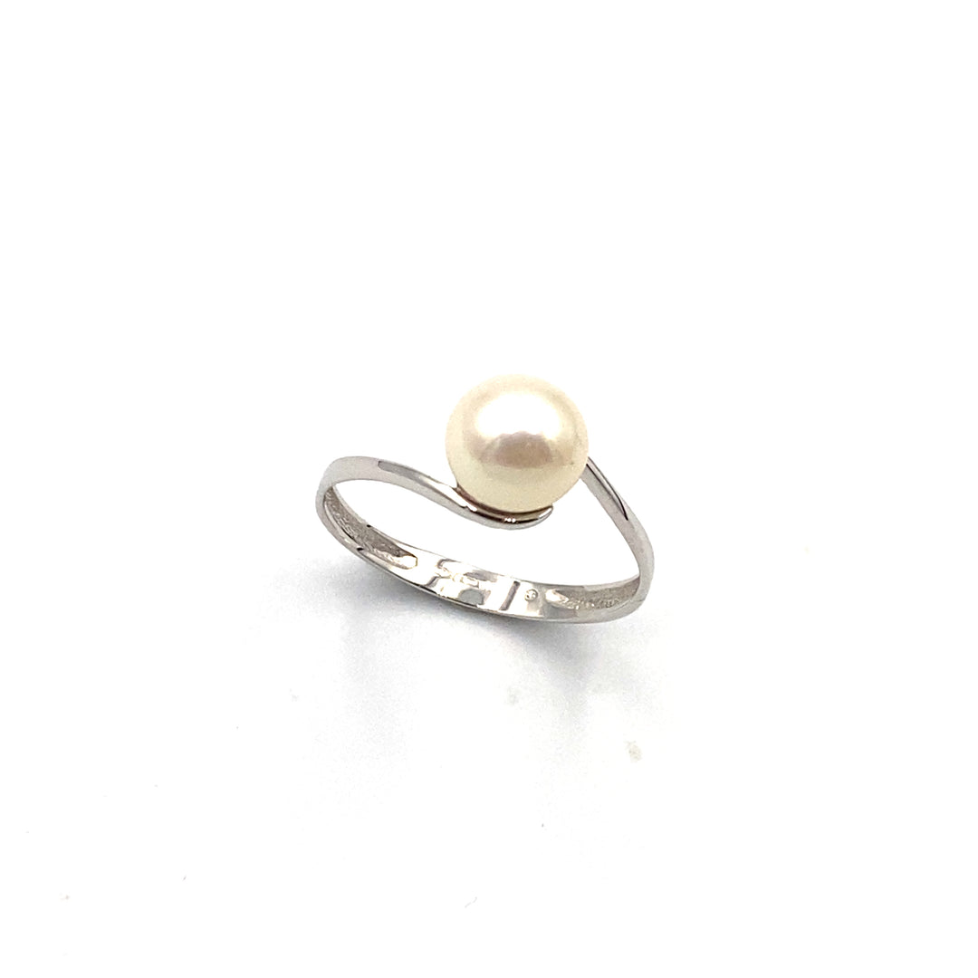 Anello con Perla Oro Bianco Miluna – Siciliano Gioielli