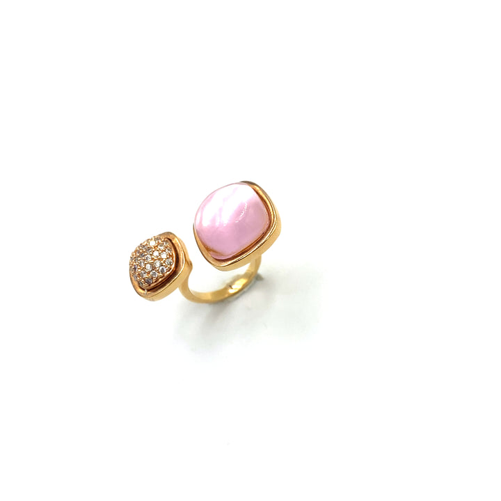 Anello Quarzo Rosa  Labriola Bijoux