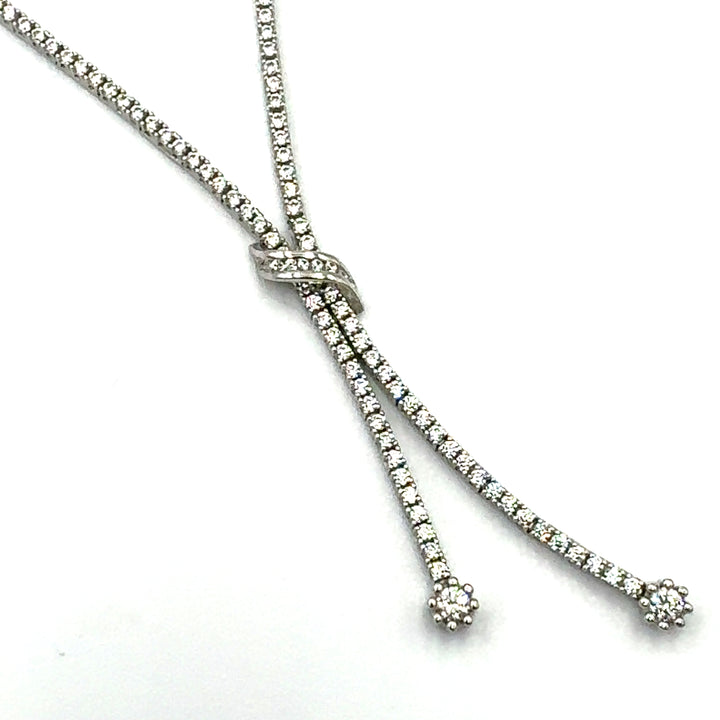 White Gold Tennis Necklace