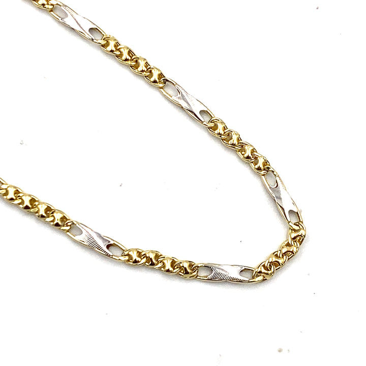 collana catena oro bicolore siciliano gioielli