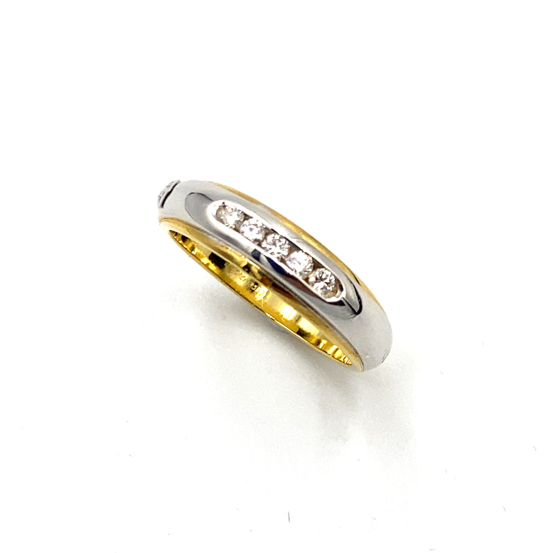 anello le duchesse oro bicolore e diamanti - siciliano gioielli