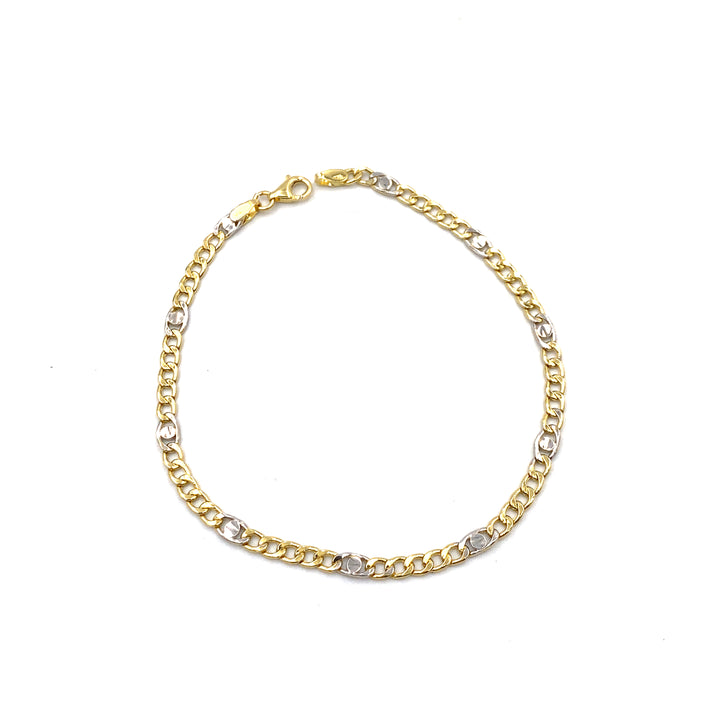 bracciale oro bicolore siciliano gioelli