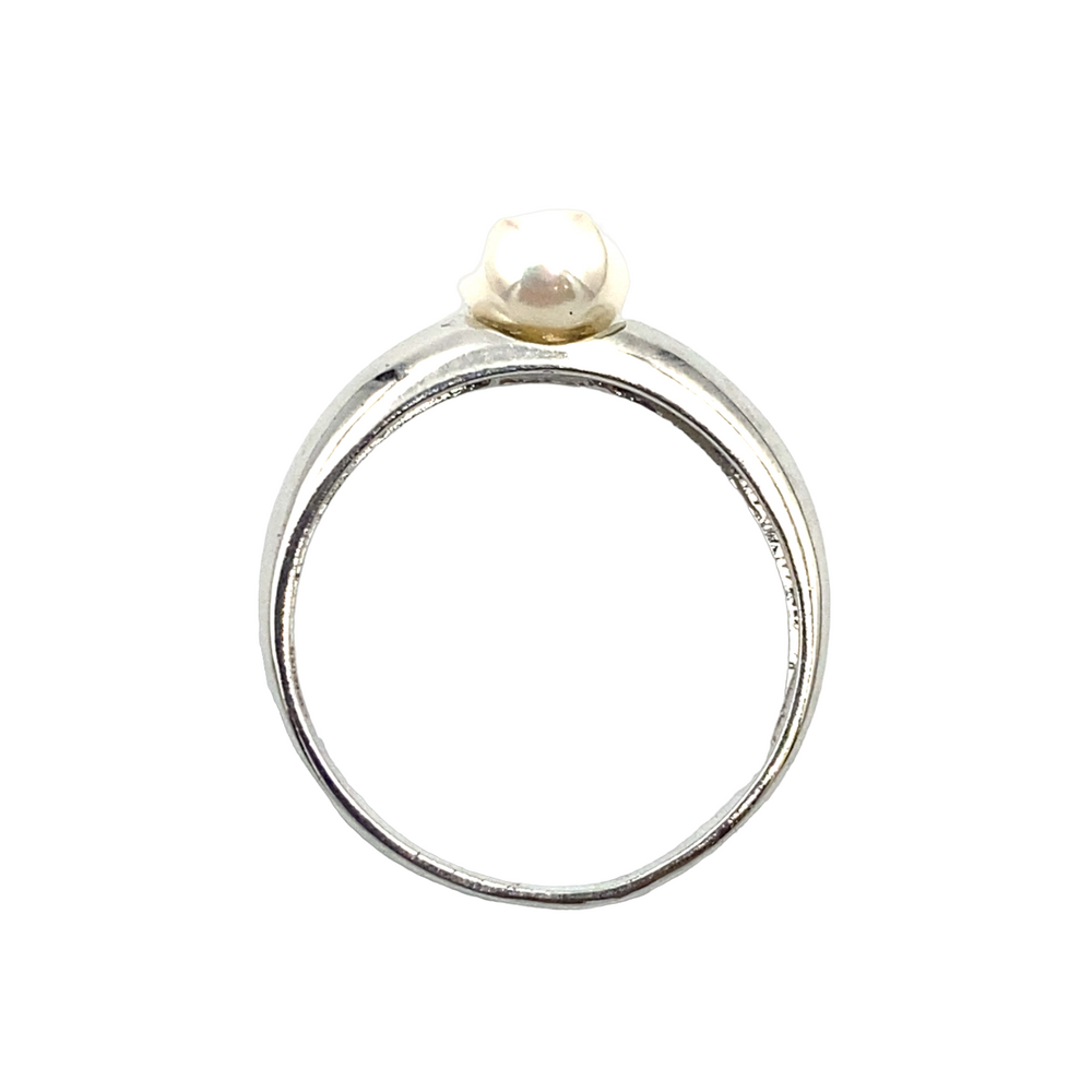 anello perla oro bianco siciliano  gioielli 