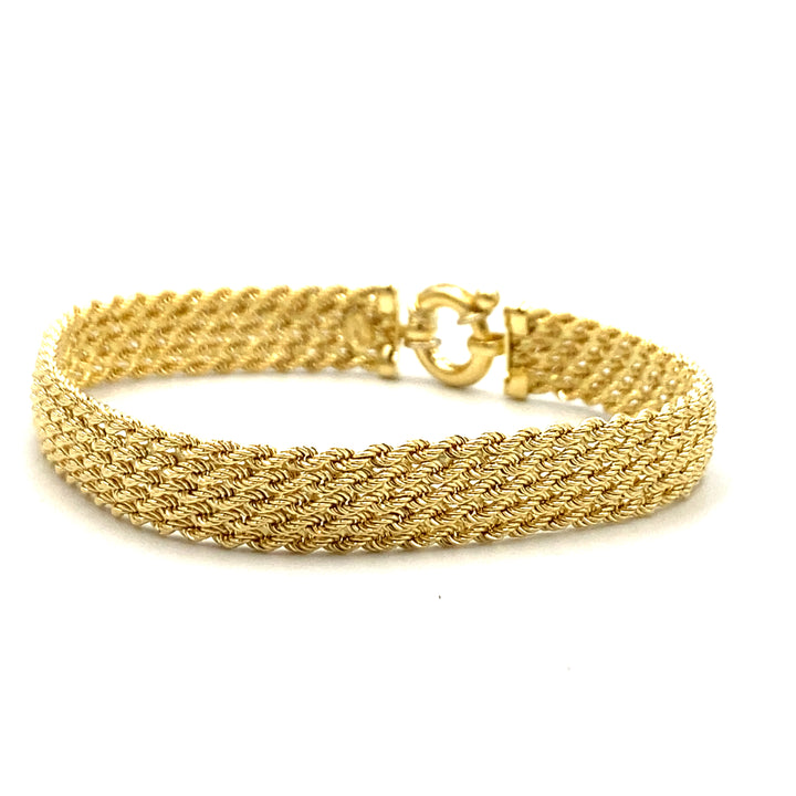 bracciale a fune a 5 fili  oro giallo  siciliano  gioielli 