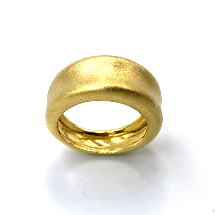 Anello Fascia Satinato Oro Giallo