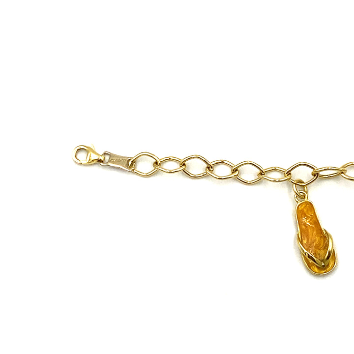 bracciale in oro giallo con charms siciliano gioielli