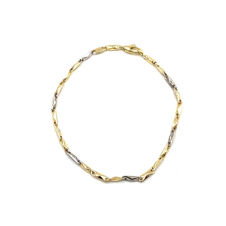 bracciale oro bicolore siciliano  gioielli 