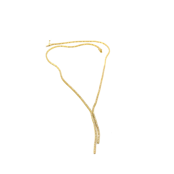 Collana Tennis Oro Giallo