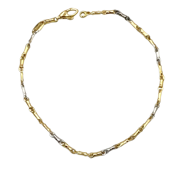 bracciale maglia ossetto in oro bicolore siciliano  gioielli 