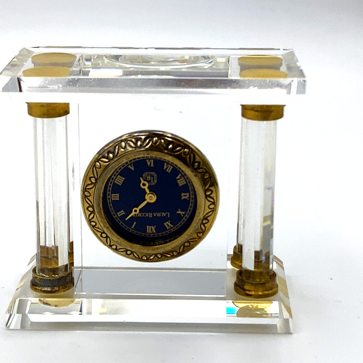orologio da tavolo  cristallo warovski e argento  - siciliano  gioielli 