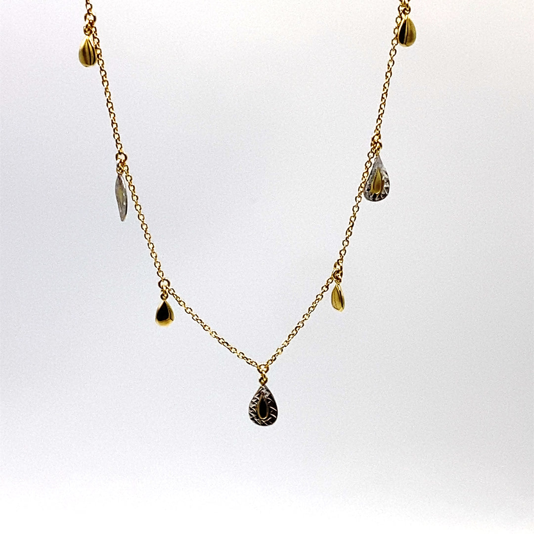 collana oro bicolore siciliano gioielli