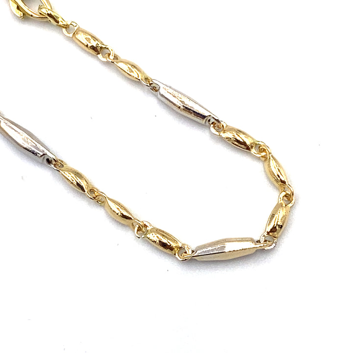 bracciale oro bicolore siciliano gioielli