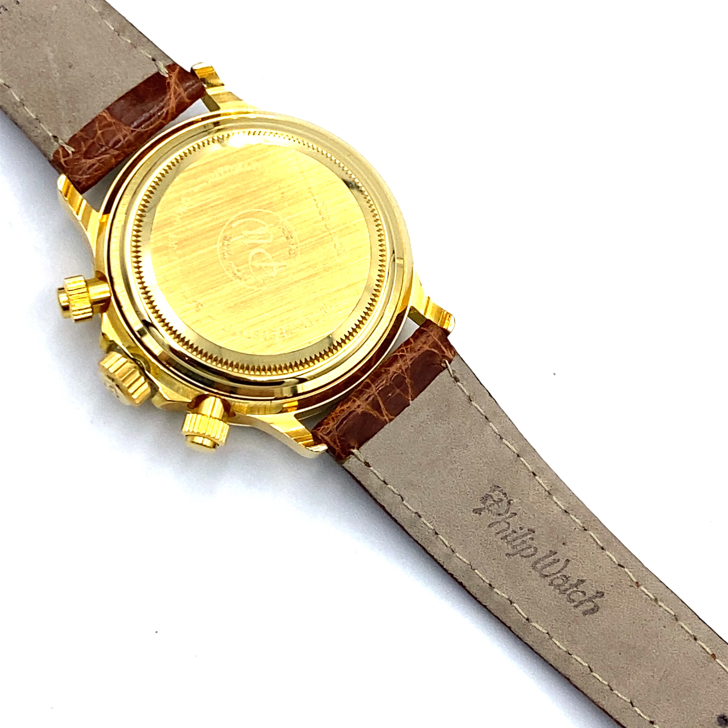 RICH KING Orologio Cronografo Uomo – Quarzo Giapponese, Impermeabile 50m, Quadrante Oro E Blu