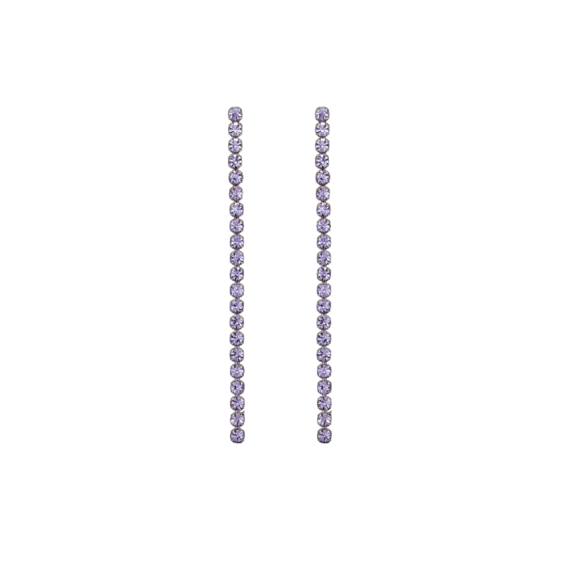 4us cesare paciotti orecchini in acciaio con zirconi viola - siciliano gioielli  
